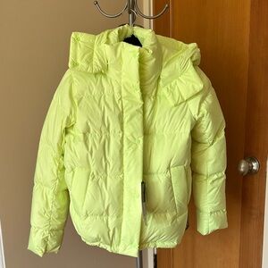 Lululemon Athletica Neon Yellow Puffer Jacket